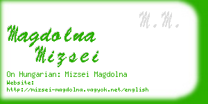 magdolna mizsei business card